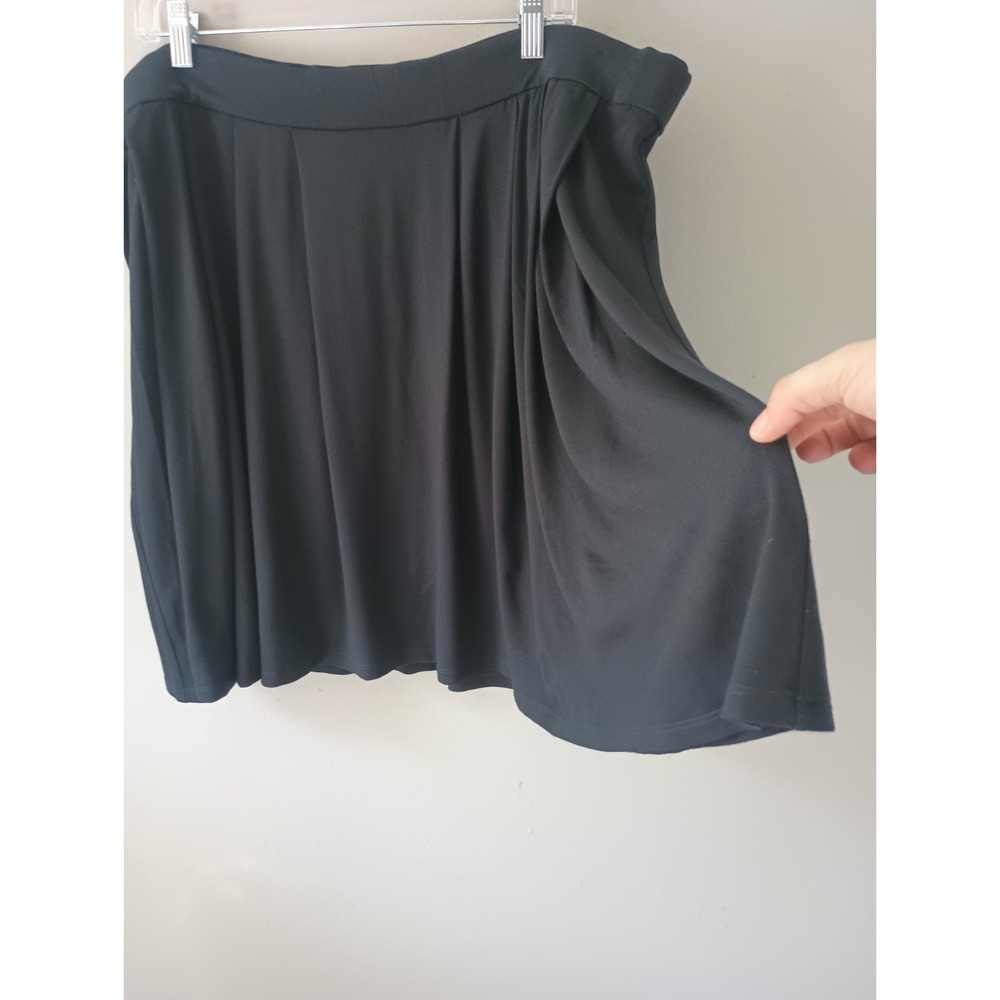 Eileen Fisher Women's Size 1x Black Skirt‎ Mini Pockets Rayon Pleated Stretch - Picture 6 of 13